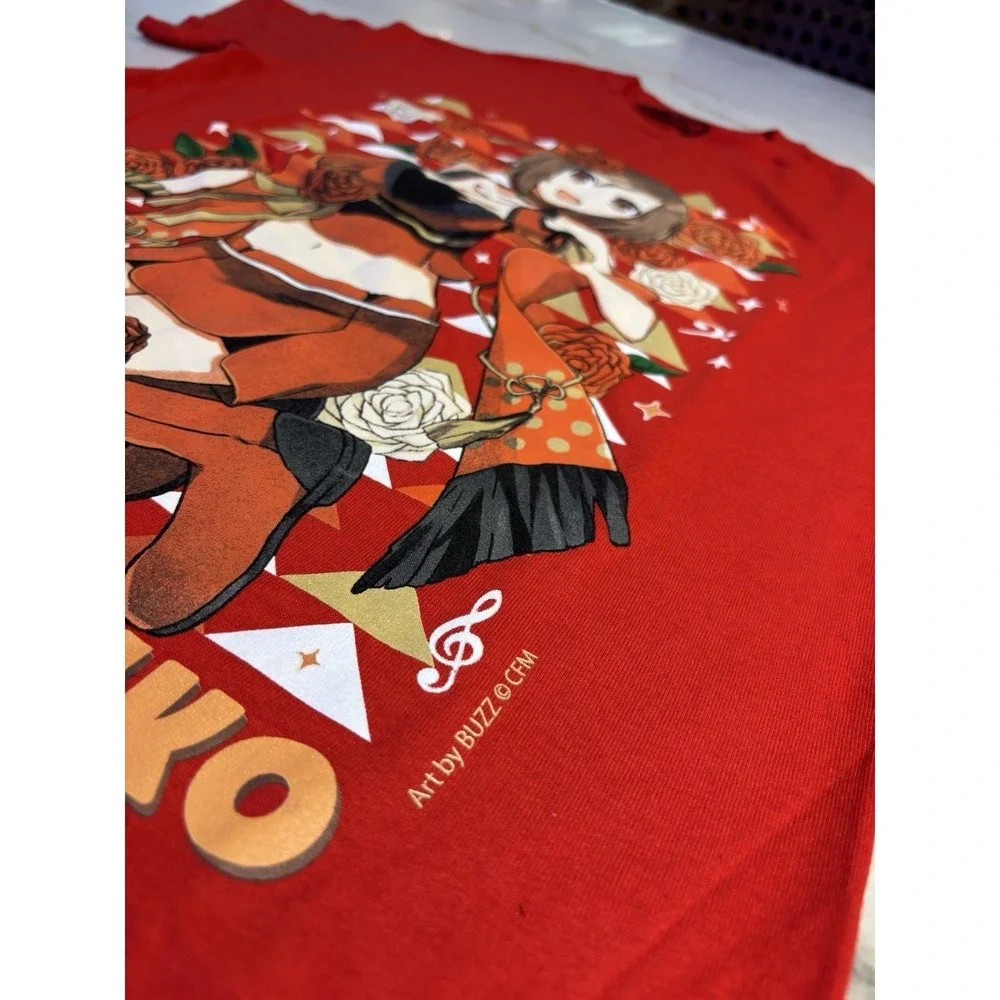 Brand new red Vocaloid Hatsune Miku t-shirt featuring the character Meiko
